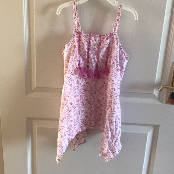 Old navy summer tank top pink with tassels - Picture 1 of 5